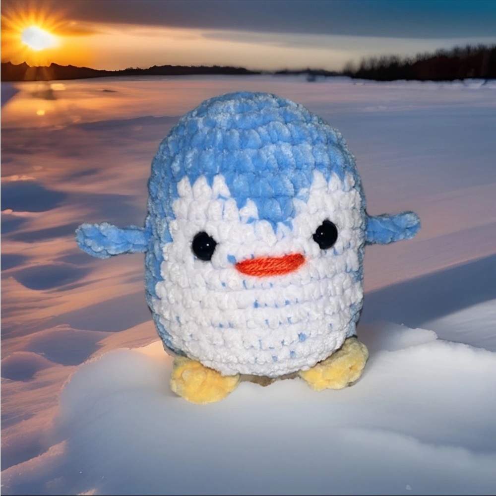 Blue Penguin Crochet Plushie